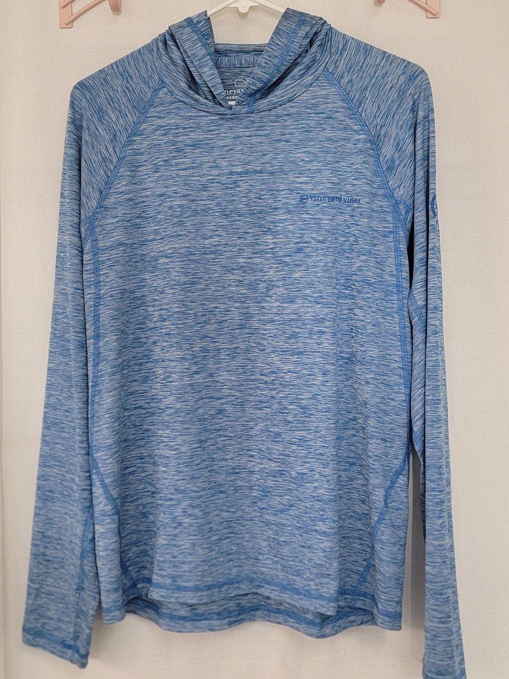 Vineyard Vines Men's Blue Hooded Performance Sweater